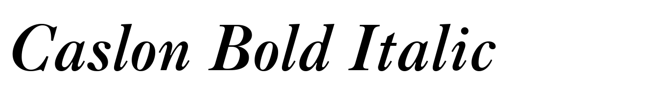 Caslon Bold Italic